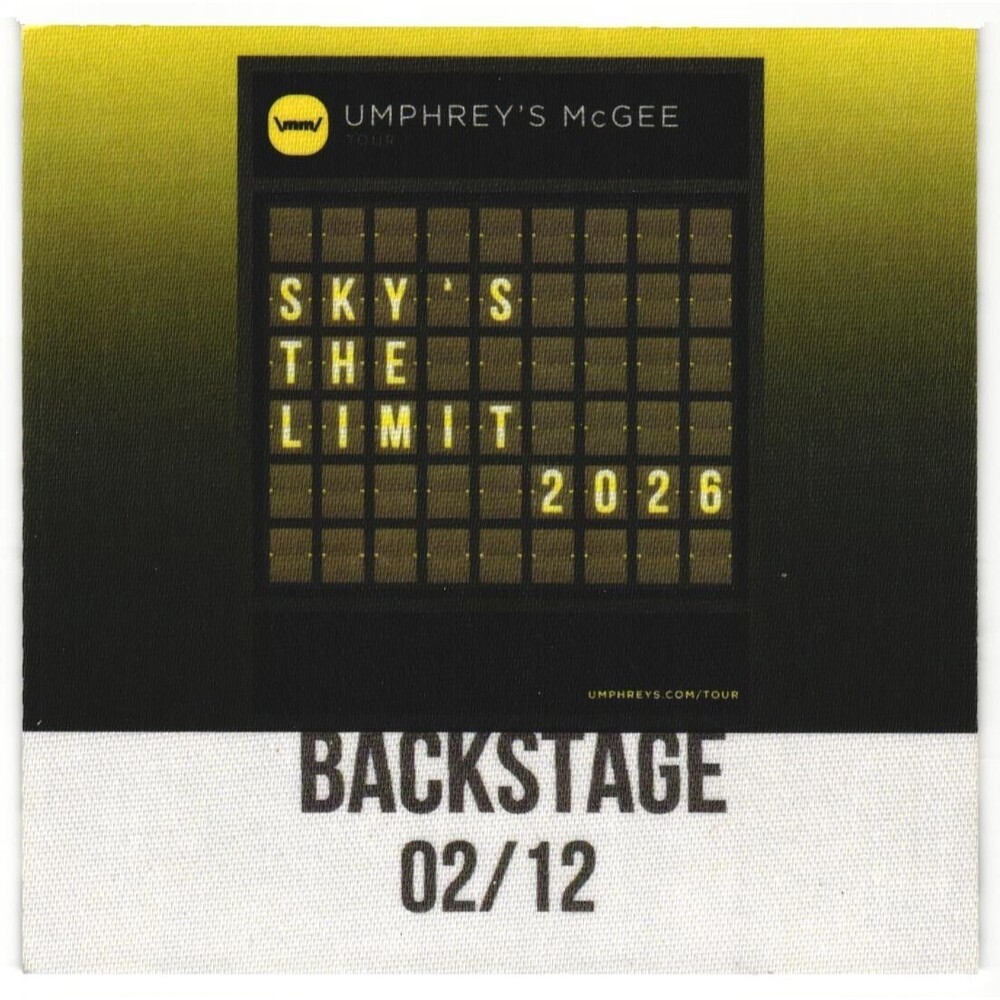 2026 Umphrey's McGee Concert Backstage Pass Boston MA